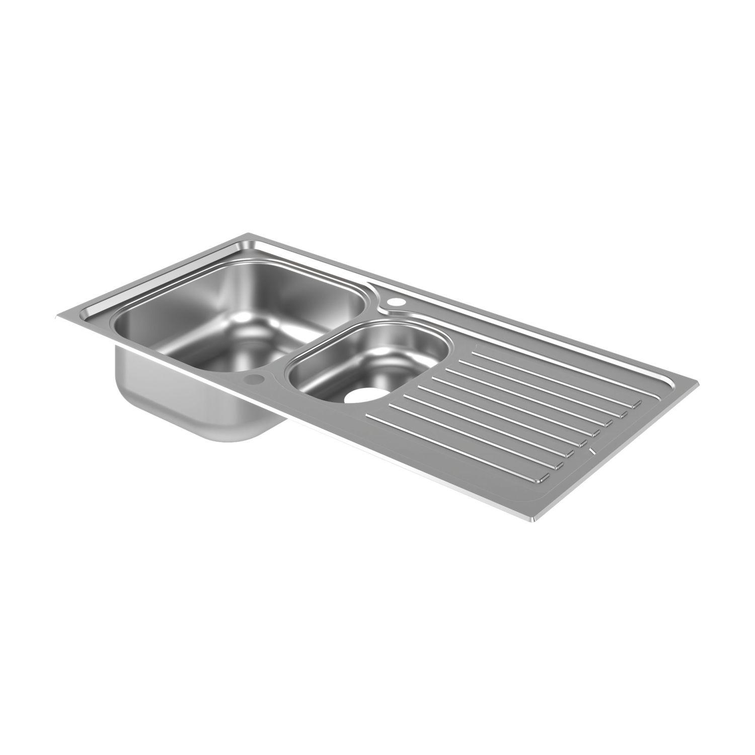 Jabiri 1.5 Bowl Satin Stainless Steel Sink 1000mm x 500mm (306AH)