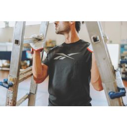 Reebok Vector Short Sleeve T-Shirt Black Large 41-44" Chest