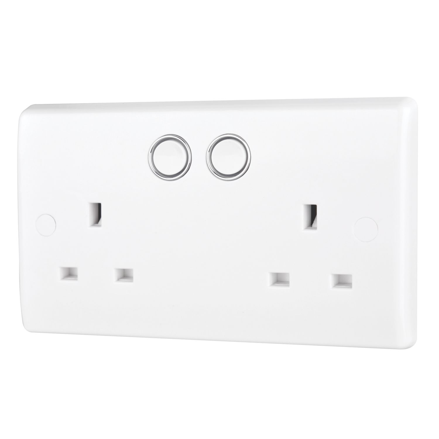 British General 800 Series 13A 2-Gang SP Switched Smart Socket White (306HV)