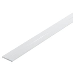Rothley White Plastic Flat Bar 1000mm x 20mm x 2mm - Screwfix