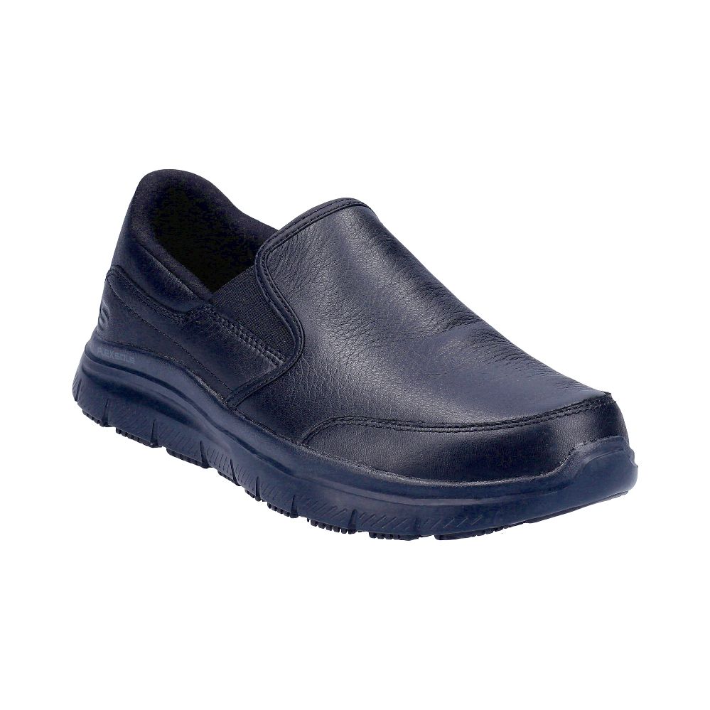 Skechers Flex Advantage Metal Free Slip-On Non Safety Shoes Black Size ...
