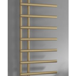 Reina 1412mm x 500mm 1496BTU Brass Flat Designer Towel Radiator