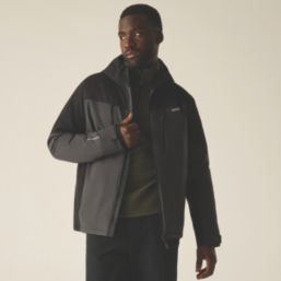 Regatta Highton Stretch Waterproof Padded Jacket Ash/Black Small Size 37-38" Chest