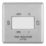 LAP  10AX 1-Gang 3-Pole Fan Isolator Switch Brushed Stainless Steel  with White Inserts