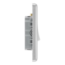 LAP  10AX 1-Gang 3-Pole Fan Isolator Switch Brushed Stainless Steel  with White Inserts