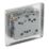 LAP  10AX 1-Gang 3-Pole Fan Isolator Switch Brushed Stainless Steel  with White Inserts