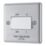 LAP  10AX 1-Gang 3-Pole Fan Isolator Switch Brushed Stainless Steel  with White Inserts
