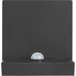 Luceco Azurar Outdoor LED Decorative External Wall Lantern With PIR & Photocell Sensor Black 7W 810lm