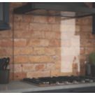 Splashback  Clear with Gunmetal Caps Splashback 900mm x 750mm x 6mm