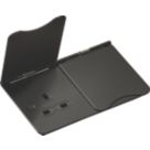 Knightsbridge FPR9UMB 13A 2-Gang Unswitched Floor Socket Matt Black with Black Inserts