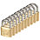 Burg-Wachter  Brass Keyed Alike Water-Resistant   Padlocks 50mm 10 Pack