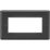 Knightsbridge Flat Plate 4-Module Modular Faceplate Matt Black