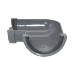 FloPlast MiniFlo uPVC 90° Half Round Gutter Angle Anthracite Grey 76mm