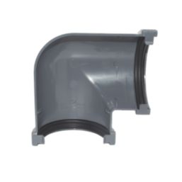 FloPlast MiniFlo uPVC 90° Half Round Gutter Angle Anthracite Grey 76mm