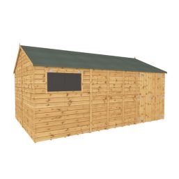 Mercia Modular 15' 6" x 10' (Nominal) Reverse Apex Shiplap T&G Timber Workshop