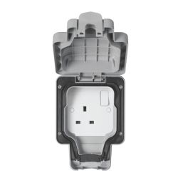 MK  IP66 13A 1-Gang DP Weatherproof Outdoor Switched Socket