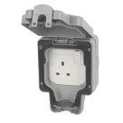 MK  IP66 13A 1-Gang DP Weatherproof Outdoor Switched Socket