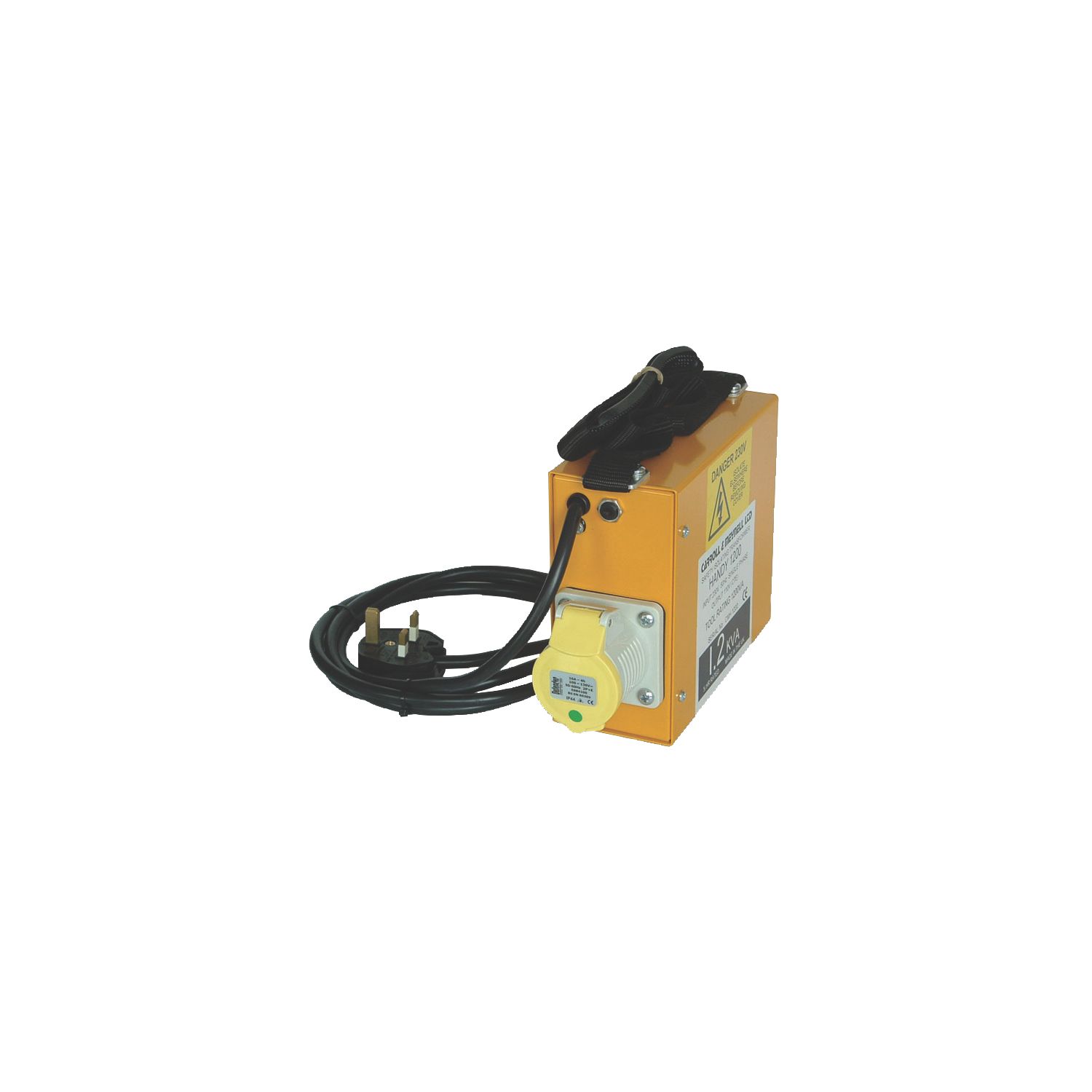 Carroll & Meynell 1200VA Intermittent Step-Down Isolation Transformer 230V/110V Yellow (30758)