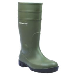 Dunlop Protomastor 142VP Size 11  Green Steel Toe Cap Safety Wellies
