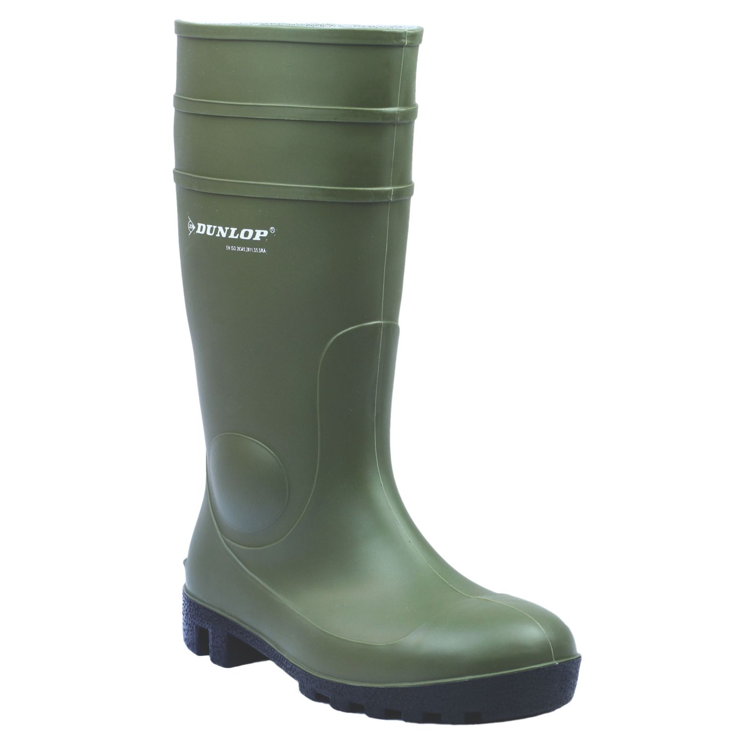 Dunlop Protomastor 142VP Size 11 Green Steel Toe Cap Safety Wellies (30792)
