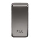 Knightsbridge 'FAN' Switch Cover Black Nickel