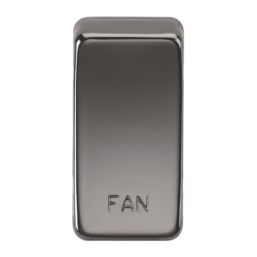 Knightsbridge 'FAN' Switch Cover Black Nickel