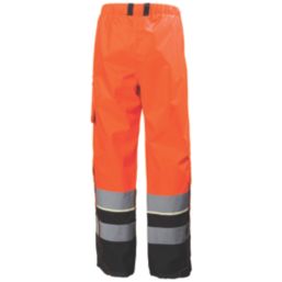 Helly Hansen UC-ME Waterproof Hi Vis Trousers Orange / Ebony 41" W 33.7" L