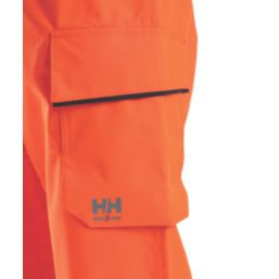 Helly Hansen UC-ME Waterproof Hi Vis Trousers Orange / Ebony 41" W 33.7" L