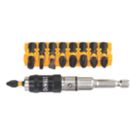 DEWALT Extreme 6.35mm Hex Shank Mixed Impact Torsion Screwdriver Bit Set with Pivoting Tip Holder 11 Pieces