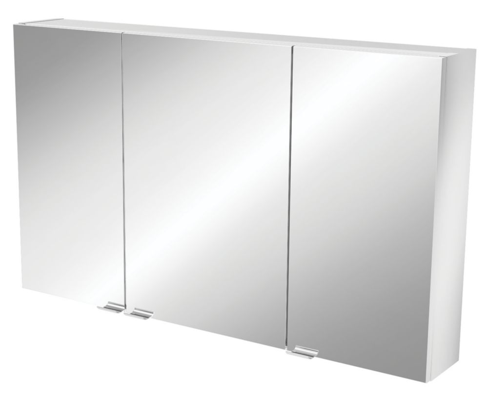 Imandra Mirrored Bathroom Silver Matt 1000mm x 150mm x 600mm