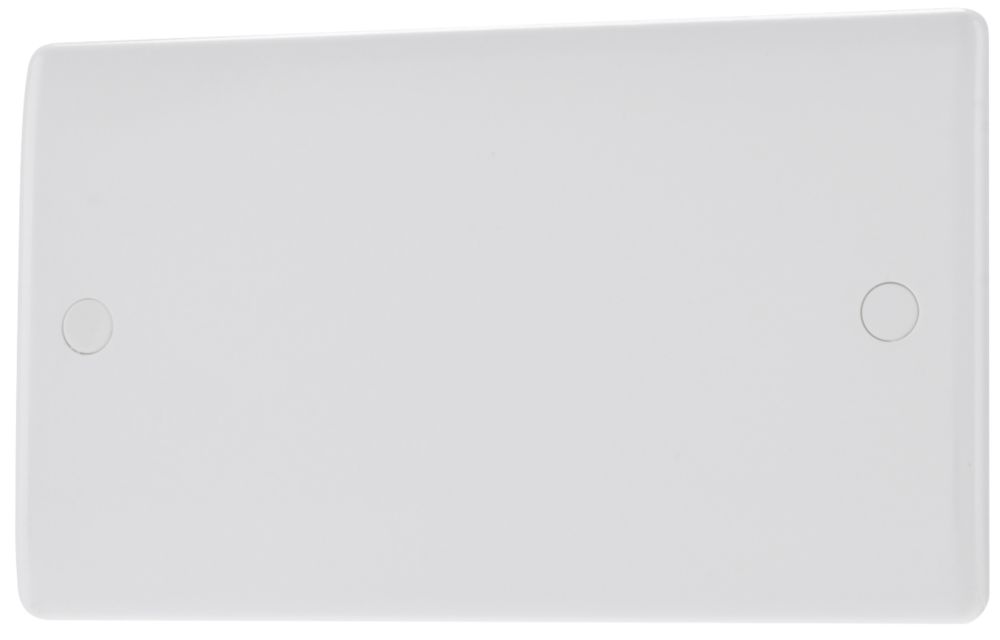 British General  2-Gang Blanking Plate White