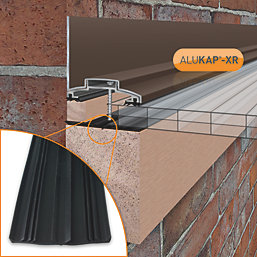 ALUKAP-XR Brown 0-100mm Glazing Wall Bar 2400mm x 60mm