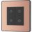 British General Evolve 2-Gang 2-Way LED Double Secondary Touch Trailing Edge Dimmer Switch  Copper with Black Inserts