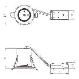 LAP Juventas Tilt  Fire Rated Downlight Brushed Nickel