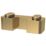 ETAL Straight Wet Room Screen Support Foot 24mm Brushed Brass