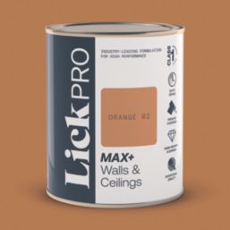 LickPro Max+ 1Ltr Orange 02 Matt Emulsion  Paint