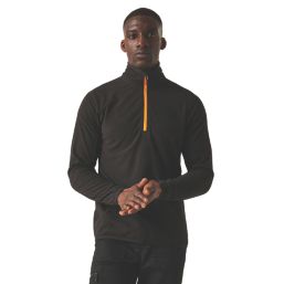Regatta Navigate Half Zip Fleece Black/Orange Pop Large 41.5" Chest