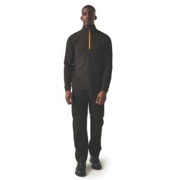 Regatta Navigate Half Zip Fleece Black/Orange Pop Large 41.5" Chest