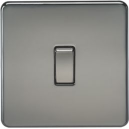 Knightsbridge  10AX 1-Gang 2-Way Light Switch  Black Nickel