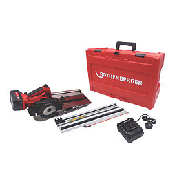 Rothenberger Pipecut Mini 25mm 18V 1 x 4.0Ah Li-Ion CAS Brushless Cordless Combination Pipe Saw & Guide Rail