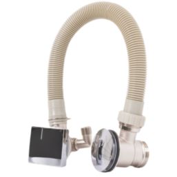 ETAL Freeflow Chrome Square Head Bath Overflow Filler Tap  With Clicker Waste