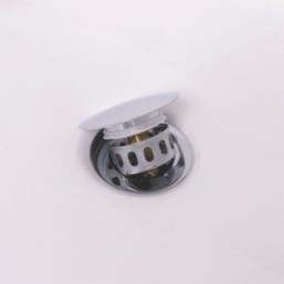 ETAL Freeflow Chrome Square Head Bath Overflow Filler Tap  With Clicker Waste