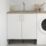 Pragma  2-Door Matt White 800mm x 590mm x 860mm Flat Packed Kitchen Base Unit