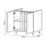 Pragma  2-Door Matt White 800mm x 590mm x 860mm Flat Packed Kitchen Base Unit