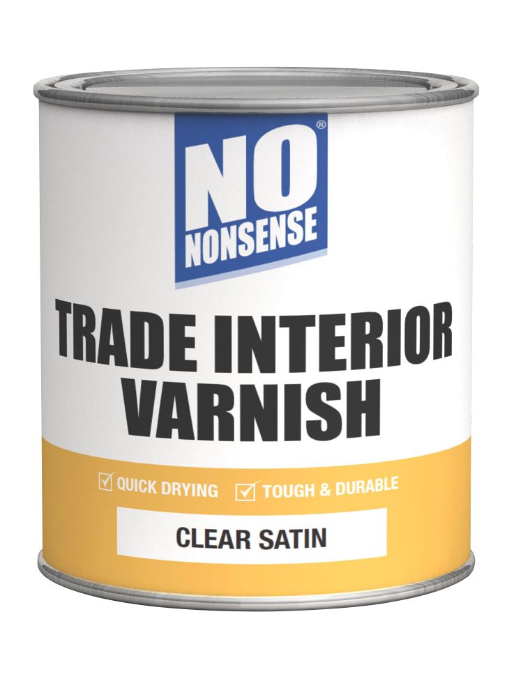 No Nonsense Quick-Dry Varnish Satin Clear 750ml - Screwfix