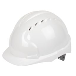 JSP EVO3 Comfort Plus Adjustable Slip Vented Safety Helmet White