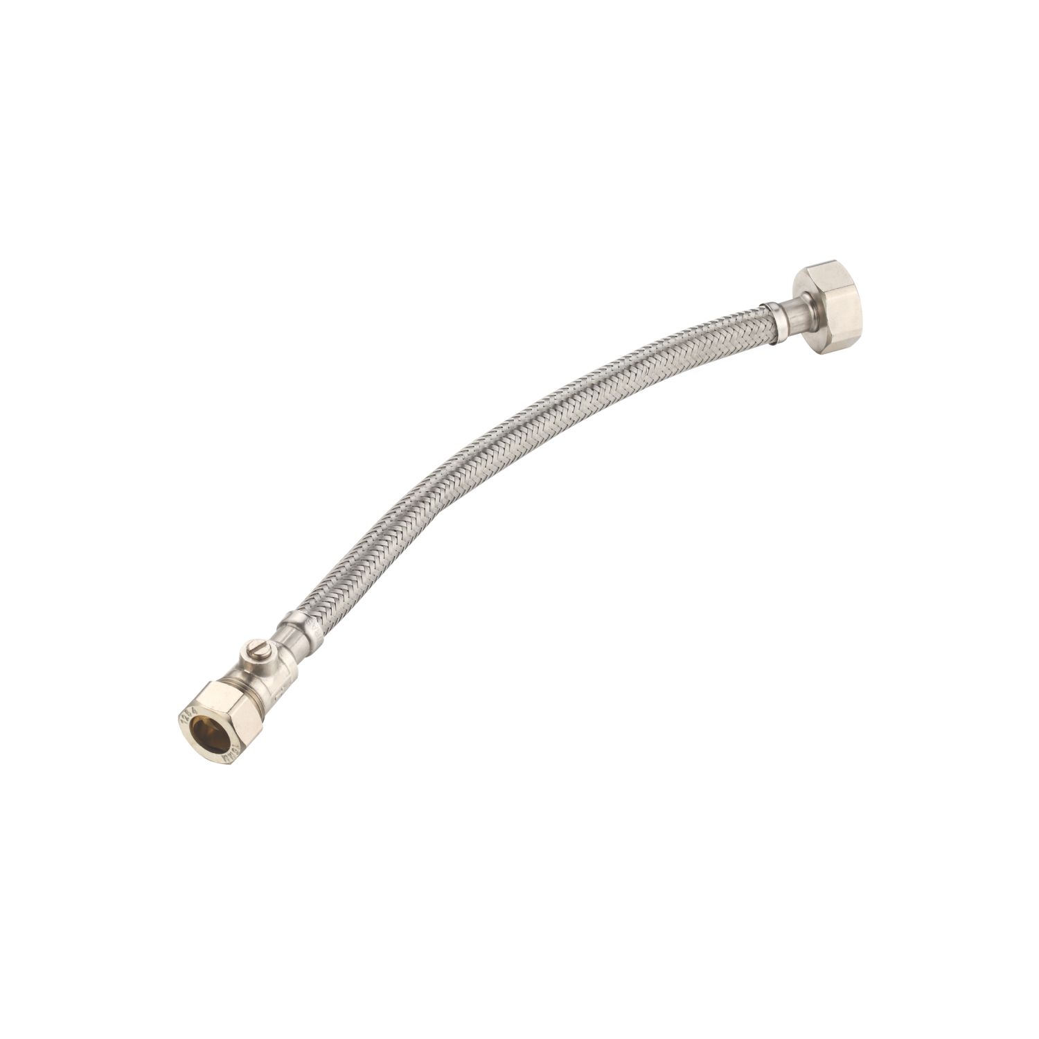 Essentials Flexible Hose with Valve 15mm x 3/4" x 500mm (3087G)