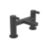 Bristan Elevar Black 129mm Deck Mounted Lever 2 Tap Holes Bath Mixer Tap