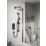 Bristan Round Riser Rail Kit and Wall Outlet Black