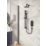 Bristan Round Riser Rail Kit and Wall Outlet Black